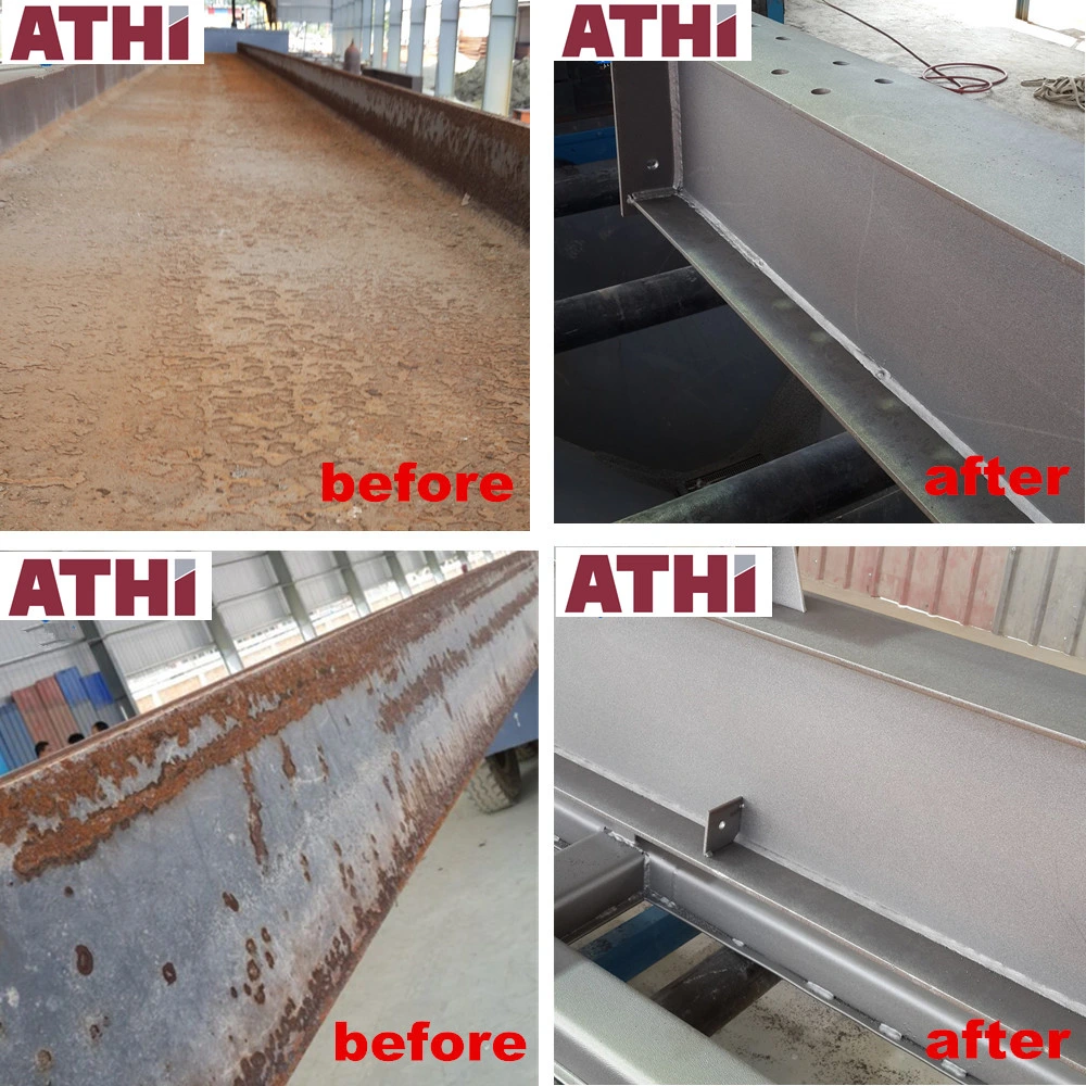 Roller Conveyor Type Abrasive Shot Blasting Cleaning and Spray Painting Machine for H Beam Structural Steel